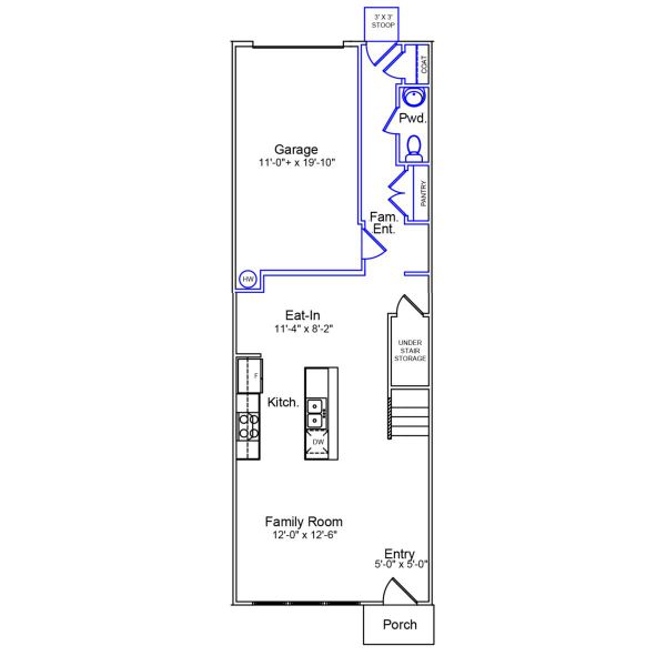 2D floor plan layout of this home in Renaissance at White Oak, Garner, NC (Image 2).