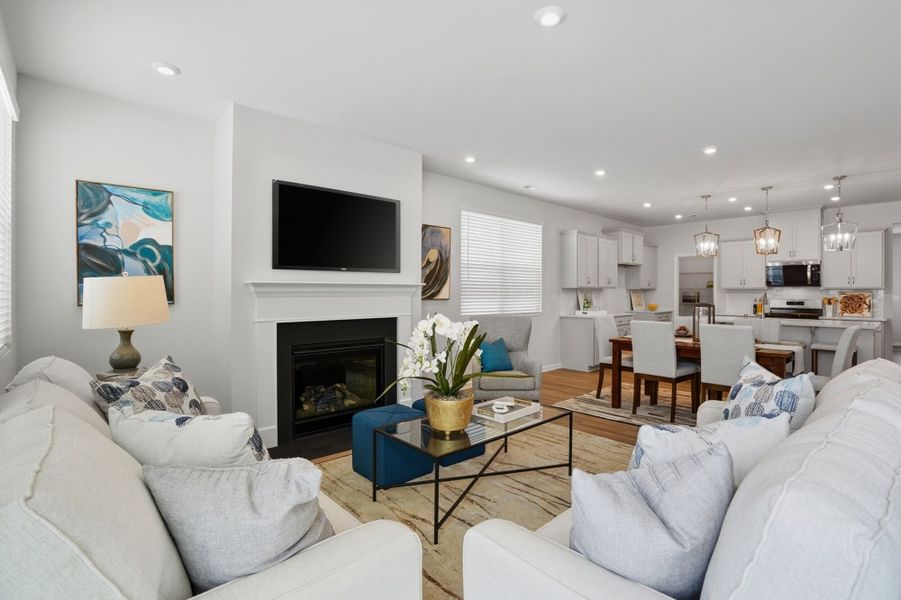 Furnished interior view inside a new home in Waxhaw Landing, Monroe (Image 12).