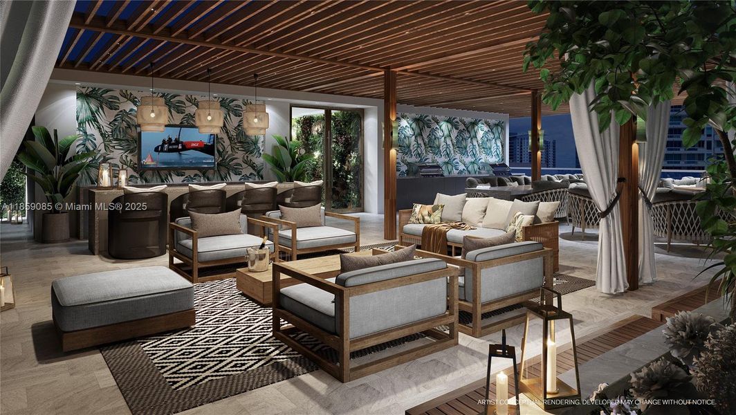 Furnished interior view inside a new home in , Fort Lauderdale (Image 4).