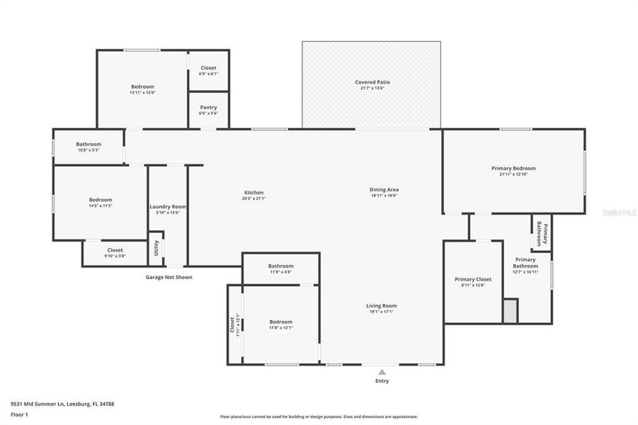2D floor plan layout of this home in , Leesburg, FL (Image 5).