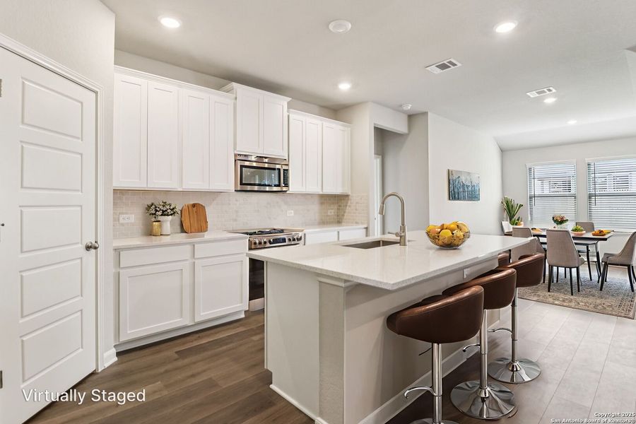 Furnished interior view inside a new home in Kallison Ranch, San Antonio (Image 10). Furnished interior view inside a new home in Kallison Ranch, San Antonio (Image 10).
