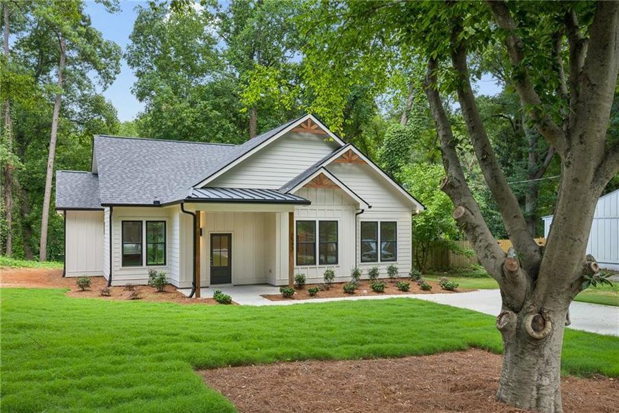 Front exterior of a new home in , Atlanta, GA, highlighting curb appeal (Image 18). Front exterior of a new home in , Atlanta, GA, highlighting curb appeal (Image 18).