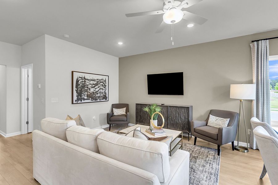 Representative furnished interior of a home built from the Ford - Genesis Value Collection by Mungo Homes in Golden Ridge, Youngsville (Image 7). Representative furnished interior of a home built from the Ford - Genesis Value Collection by Mungo Homes in Golden Ridge, Youngsville (Image 7).