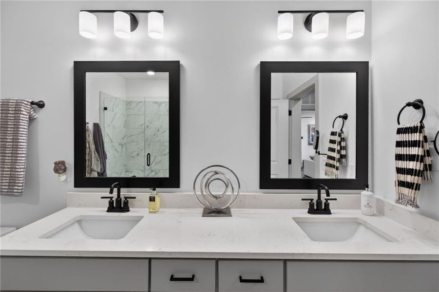 Furnished interior view inside a new home in Gatherings® at Herrington, Cumming (Image 11).