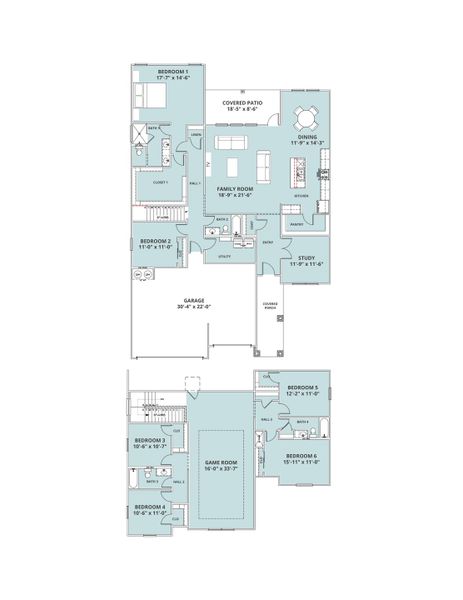 2D floor plan layout of this home in Grove East, Temple, TX (Image 2). 2D floor plan layout of this home in Grove East, Temple, TX (Image 2).