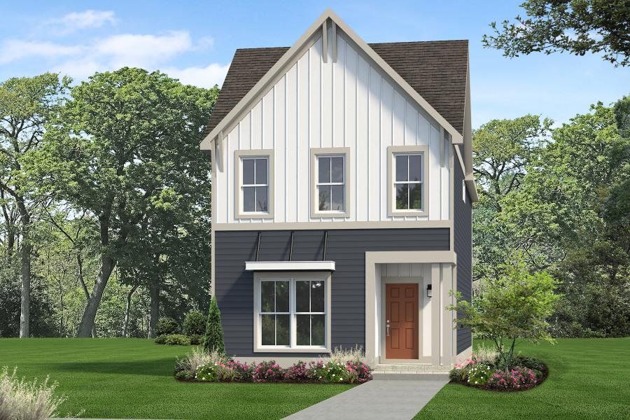 Front exterior of a new home in The Parks of Mill Town, Chattanooga, TN, highlighting curb appeal (Image 2).