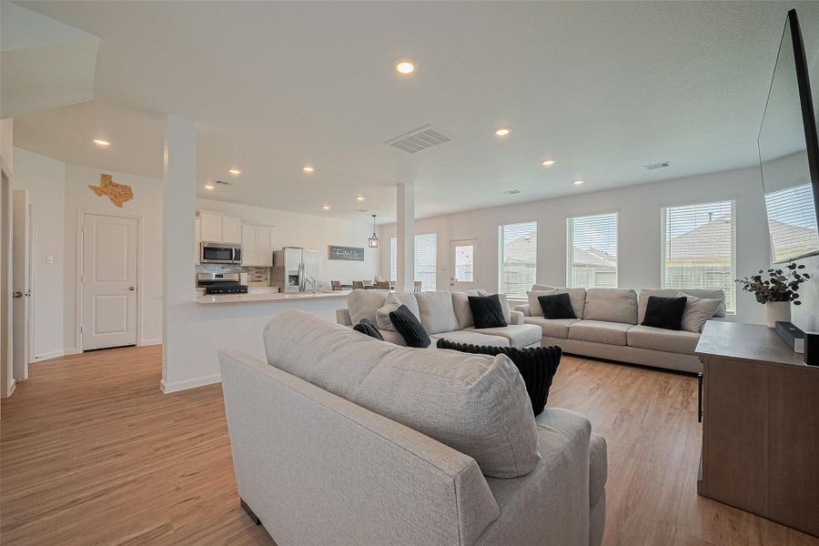 Furnished interior view inside a new home in Tavola: Gulf Coast Collection, New Caney (Image 9). Furnished interior view inside a new home in Tavola: Gulf Coast Collection, New Caney (Image 9).