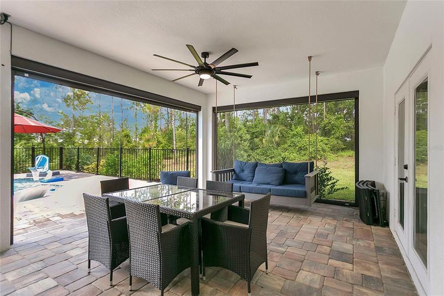 Retractable screens on lanai Retractable screens on lanai