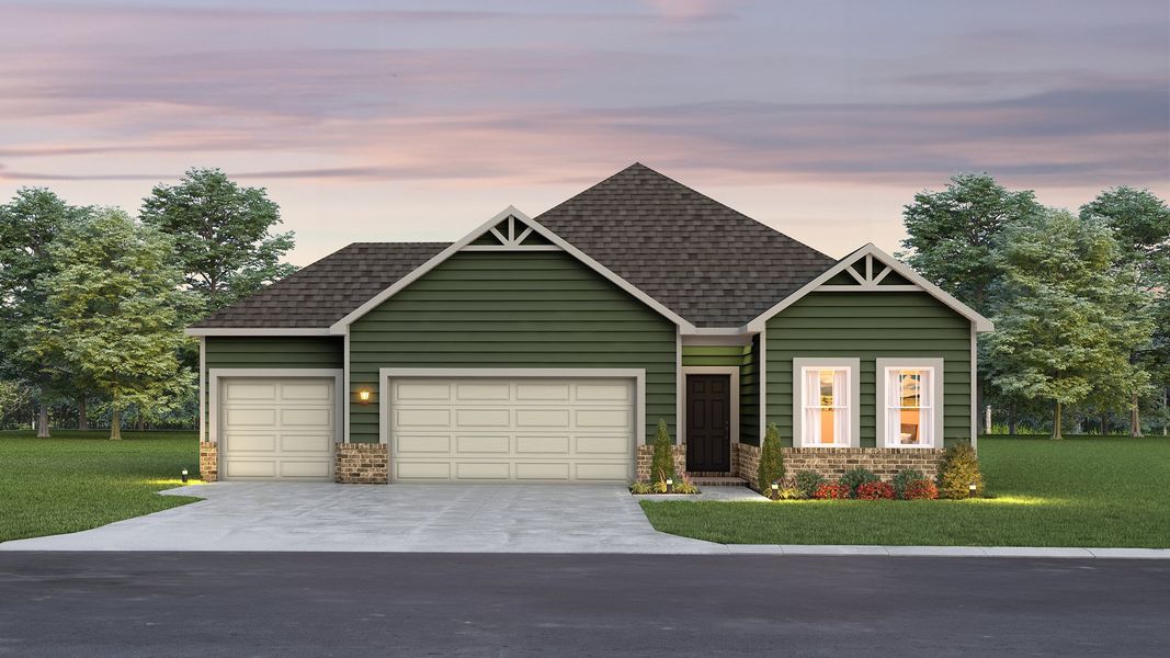 Craftsman 1 with 3-Car Garage (R3)