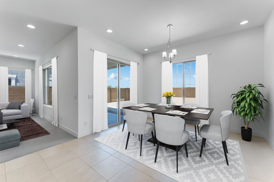 Representative furnished interior of a home built from the Denali by Taylor Morrison in Ellsworth Ranch Voyage Collection, Queen Creek (Image 6).