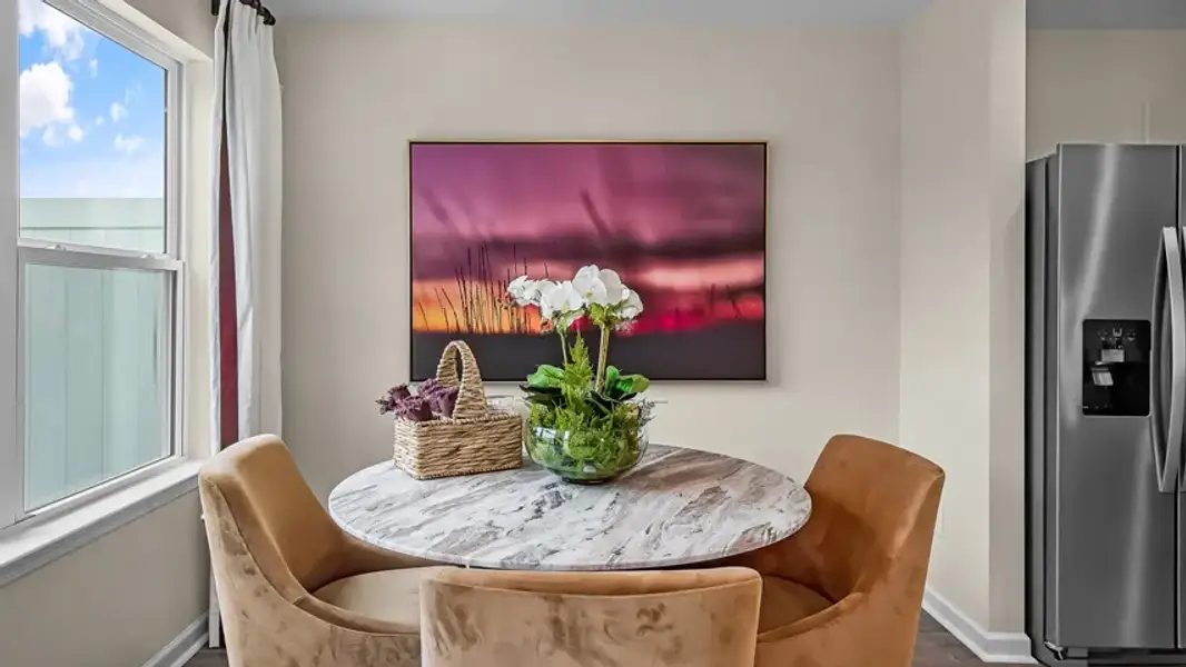 Furnished interior view inside a new home in North Village Townes, Greensboro (Image 10).
