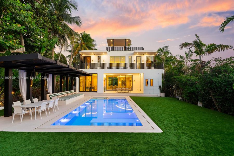 Exterior details and patio area of a home in , Miami Beach (Image 34).