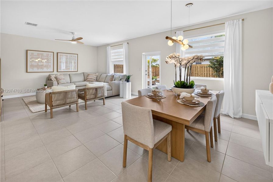Furnished interior view inside a new home in Acacia Groves, Miami (Image 13).