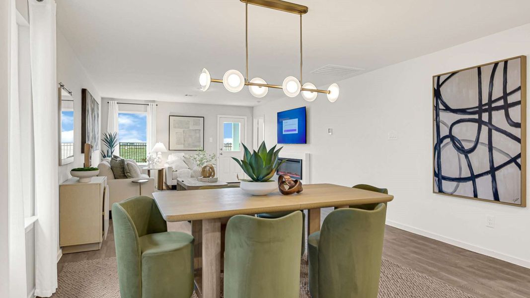 Furnished interior view inside a new home in Milo Farms, Needville (Image 6).