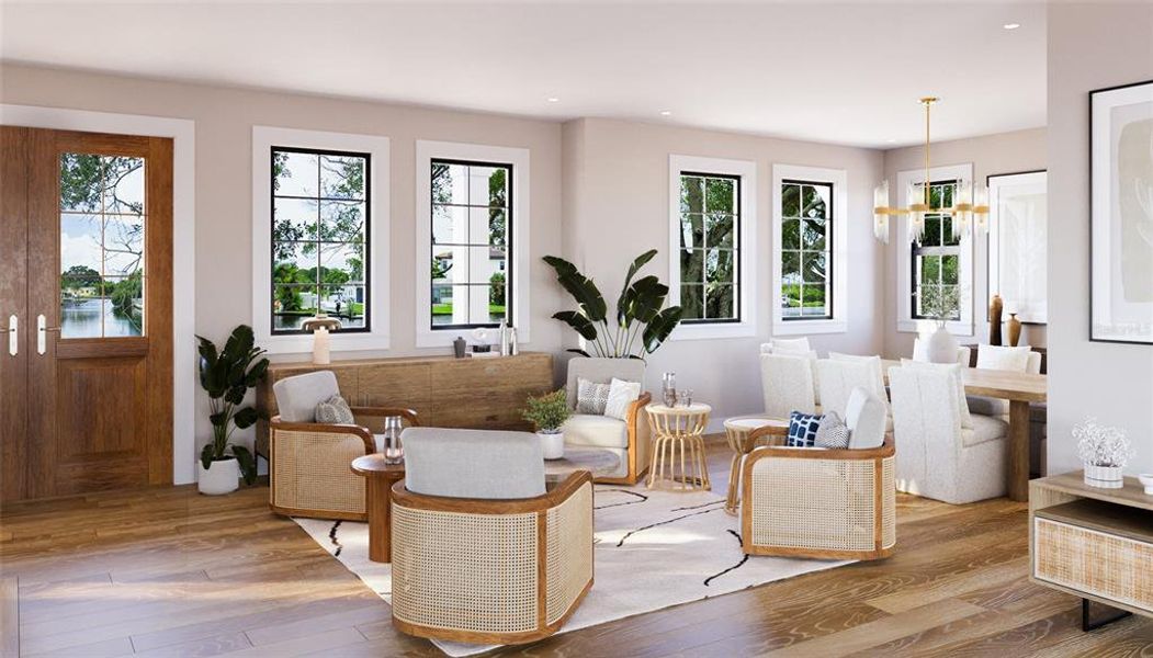 Furnished interior view inside a new home in , St. Petersburg (Image 6).