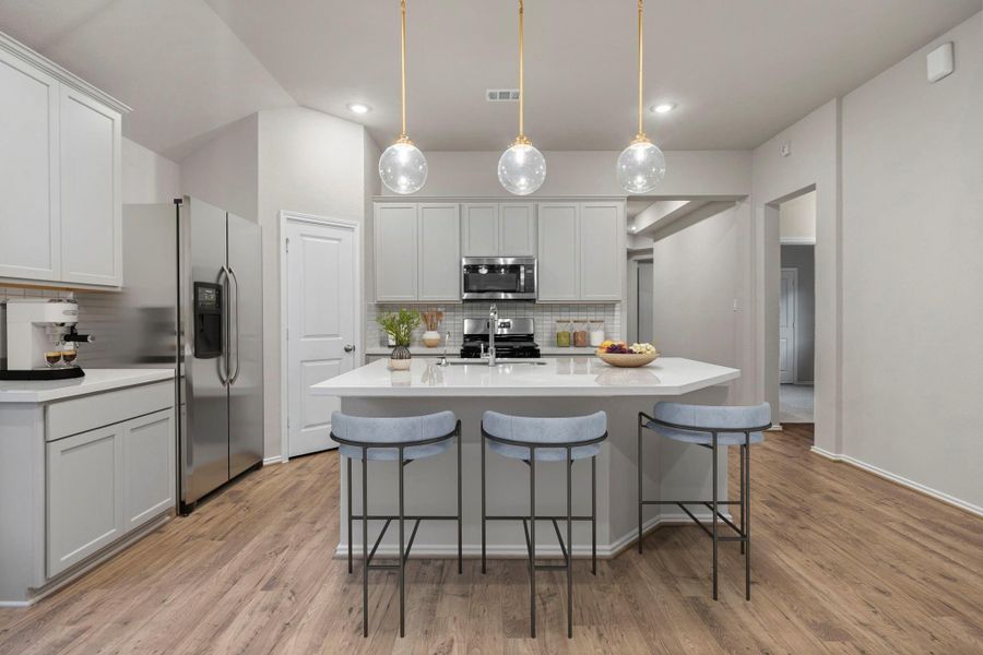 Furnished interior view inside a new home in Bridgeland, Cypress (Image 10).