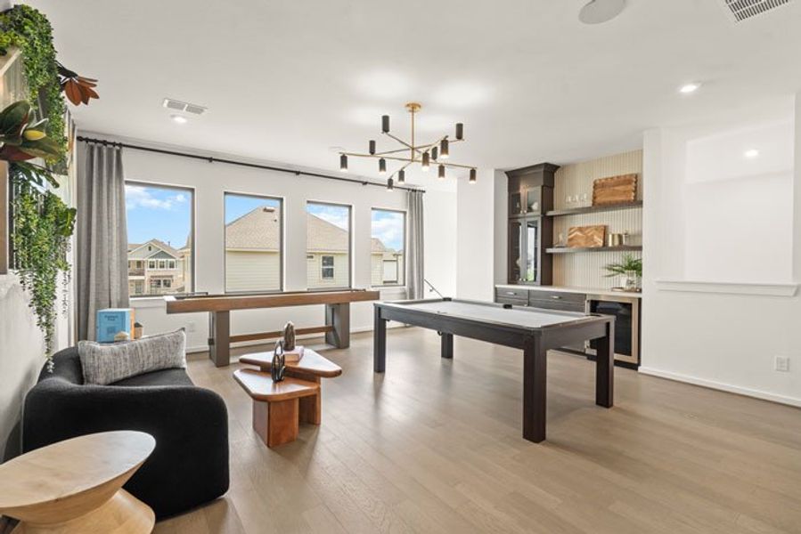 Furnished interior view inside a new home in Bridgeland 45', 50', 70', Cypress (Image 19).