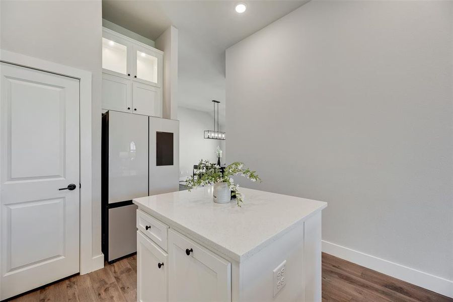 Center island in kitchen for storage. Center island in kitchen for storage.