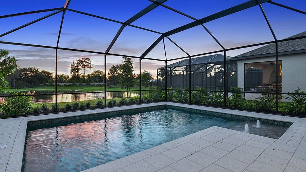 Representative exterior details of a home built from the Santa Rosa by Taylor Morrison in Center Lake Ranch Community Group Page, St. Cloud (Image 4).