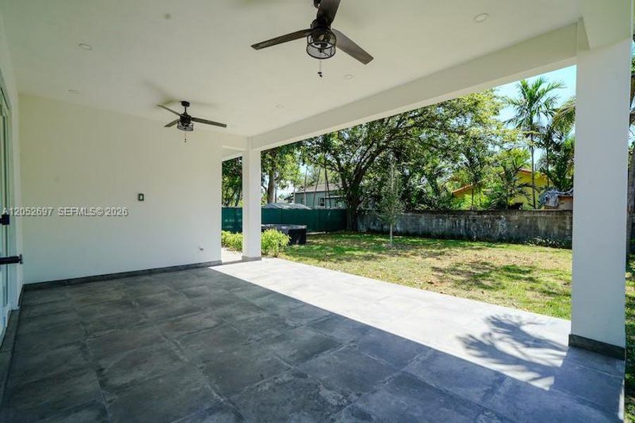 Exterior details and patio area of a home in , Miami (Image 2). Exterior details and patio area of a home in , Miami (Image 2).