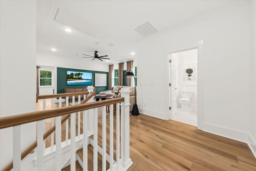 Furnished interior view inside a new home in Park's Edge at Carolina Bay, Charleston (Image 13).