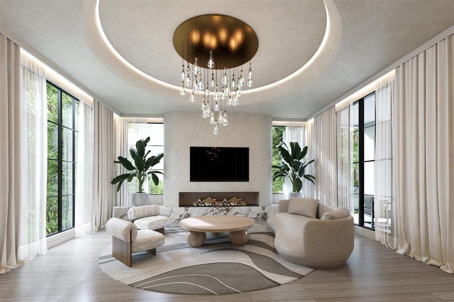 Furnished interior view inside a new home in , Dallas (Image 27).
