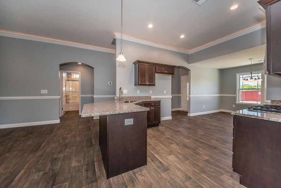 Representative furnished interior of a home built from the Jackson by Enchanted Homes in Lonesome Dove, San Antonio (Image 18).