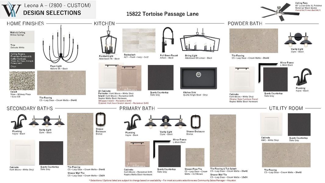 Sample of building materials used in homes in ARTAVIA® - 65' Art Collection, Conroe (Image 3). Sample of building materials used in homes in ARTAVIA® - 65' Art Collection, Conroe (Image 3).