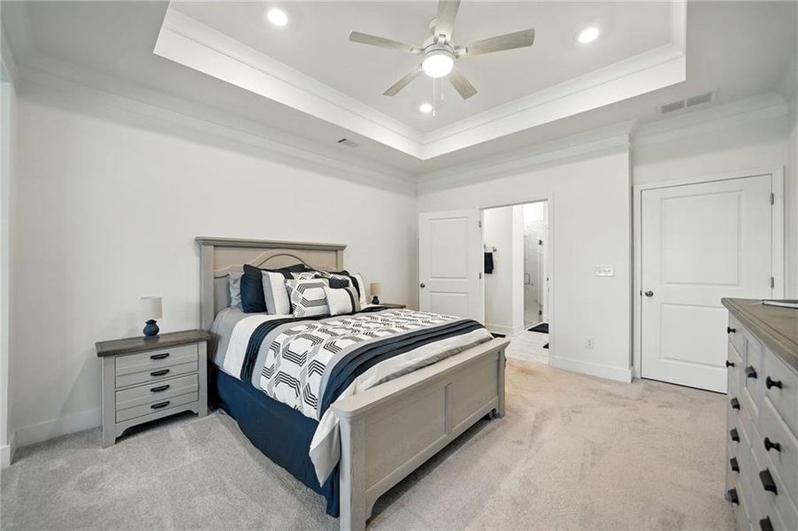 Furnished interior view inside a new home in Hickory Bluffs, Canton (Image 24). Furnished interior view inside a new home in Hickory Bluffs, Canton (Image 24).