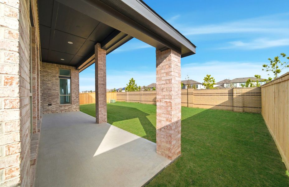 Exterior details and patio area of a home in Bridgeland 60′, Cypress (Image 25). Exterior details and patio area of a home in Bridgeland 60′, Cypress (Image 25).