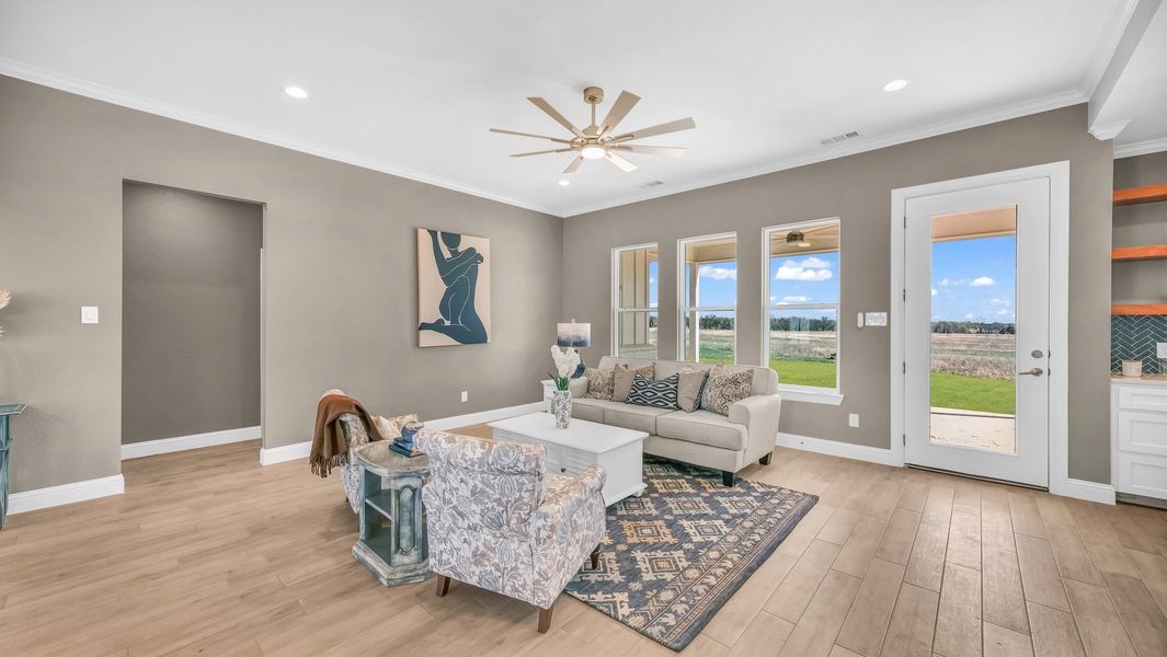 Representative furnished interior of a home built from the Clementine by Zeal Home Builders in Saddle Crest Estates, Weatherford (Image 34).