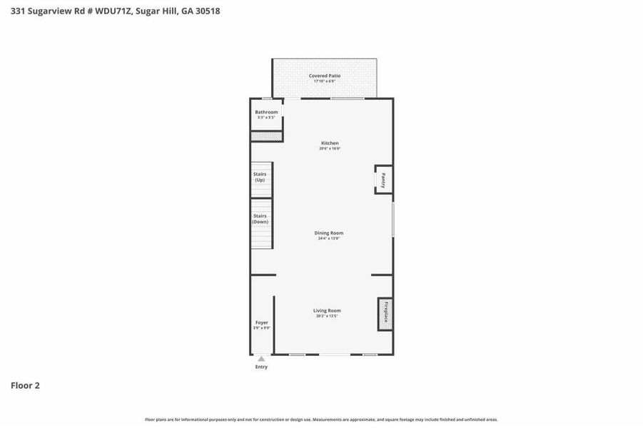 2D floor plan layout of this home in Skyview On Broad, Sugar Hill, GA (Image 5). 2D floor plan layout of this home in Skyview On Broad, Sugar Hill, GA (Image 5).
