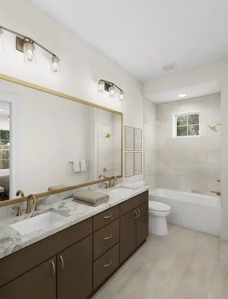 Representative furnished interior of a home built from the Mercel by Grenadier Homes in The Garden Homes at Swan Lake Estates, Dallas (Image 10).