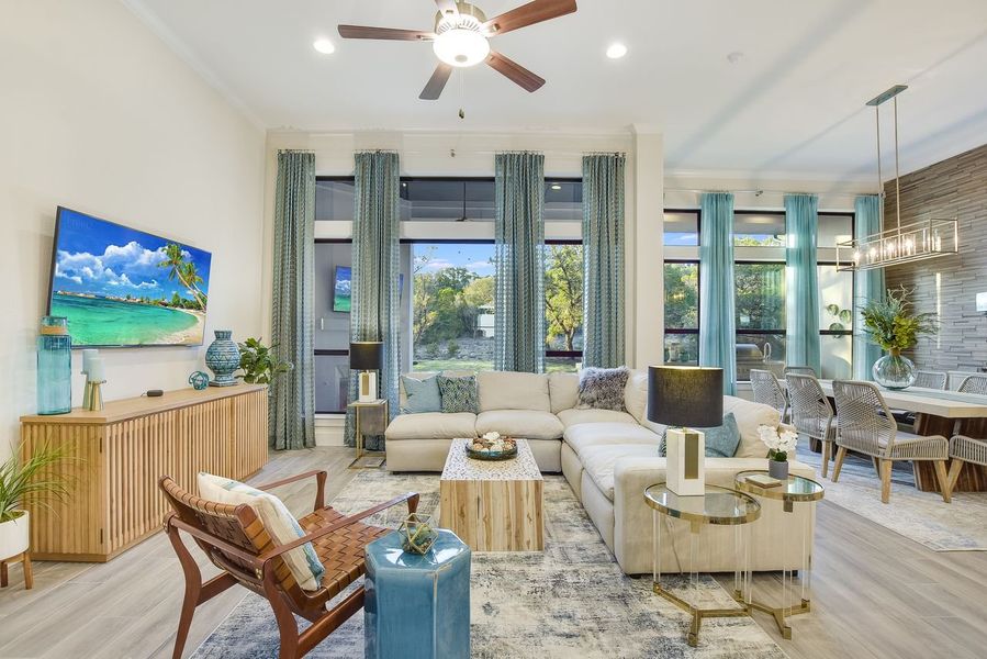 Representative furnished interior of a home built from the Siena III by Giddens Homes in Clearwater Ranch, Liberty Hill (Image 7).