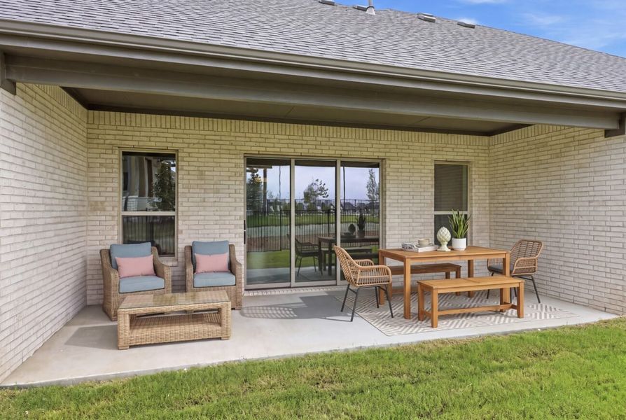 Exterior details and patio area of a home in Ladera Little Elm, Little Elm (Image 3). Exterior details and patio area of a home in Ladera Little Elm, Little Elm (Image 3).