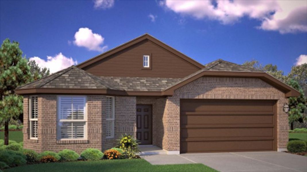 Representative exterior photo of a completed home built from the 2015 - THE BLANCO by D.R. Horton in Abbey Glen, Lubbock, TX (Image 2). Representative exterior photo of a completed home built from the 2015 - THE BLANCO by D.R. Horton in Abbey Glen, Lubbock, TX (Image 2).