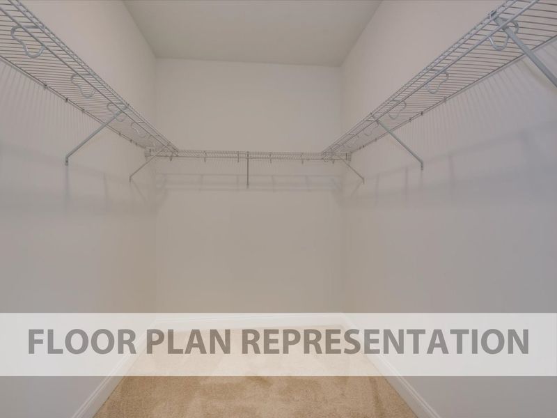 Primary Closet Floorplan Representation Photo | The 1490 Plan by Ivey Homes Primary Closet Floorplan Representation Photo | The 1490 Plan by Ivey Homes