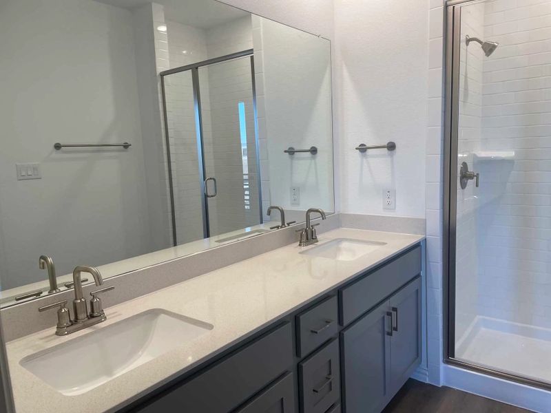 Primary Bathroom Construction Progress featuring the Milan Collection