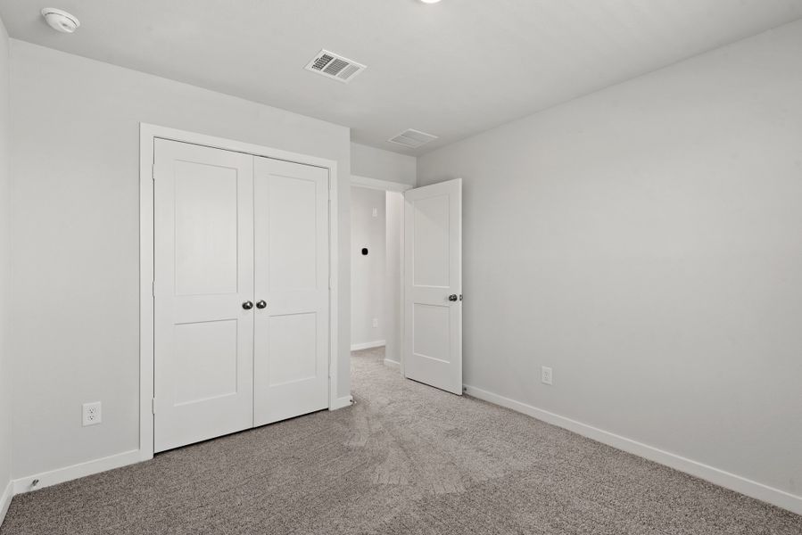 A room with white doors. A room with white doors.