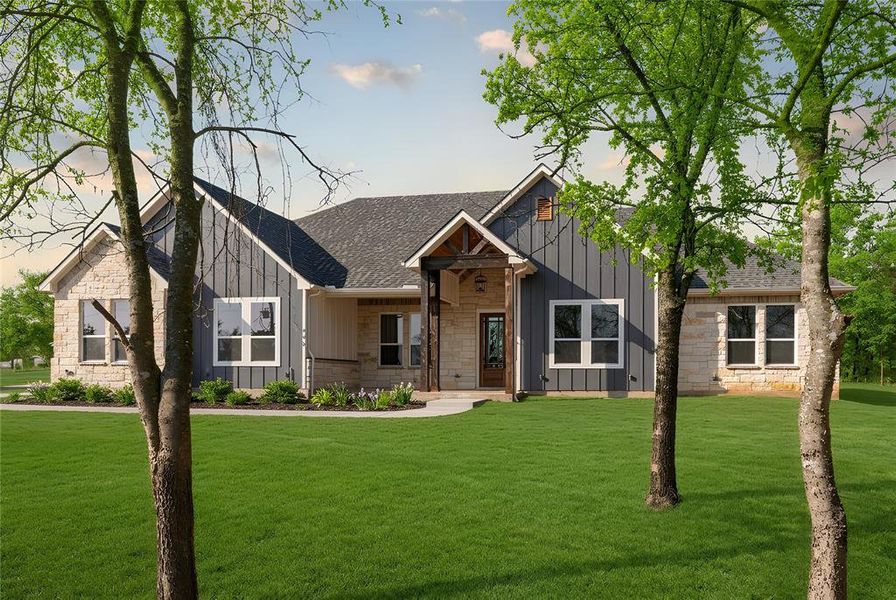 Image depicts digitally enhanced grass and landscaping