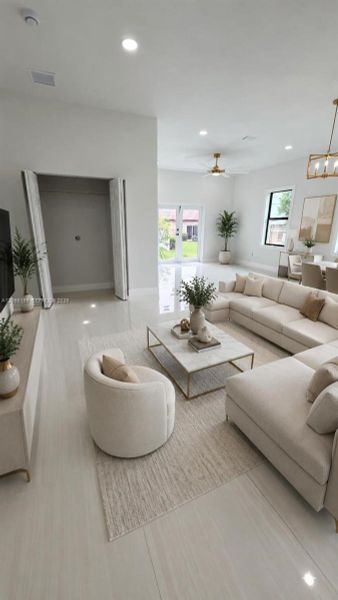 Furnished interior view inside a new home in , Fort Lauderdale (Image 9). Furnished interior view inside a new home in , Fort Lauderdale (Image 9).