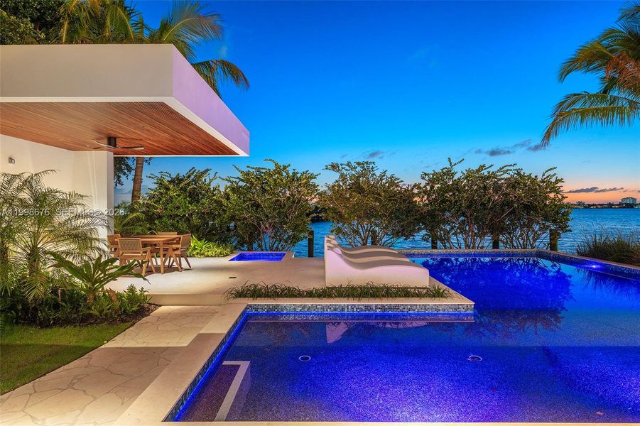 Exterior details and patio area of a home in , Bay Harbor Islands (Image 26).