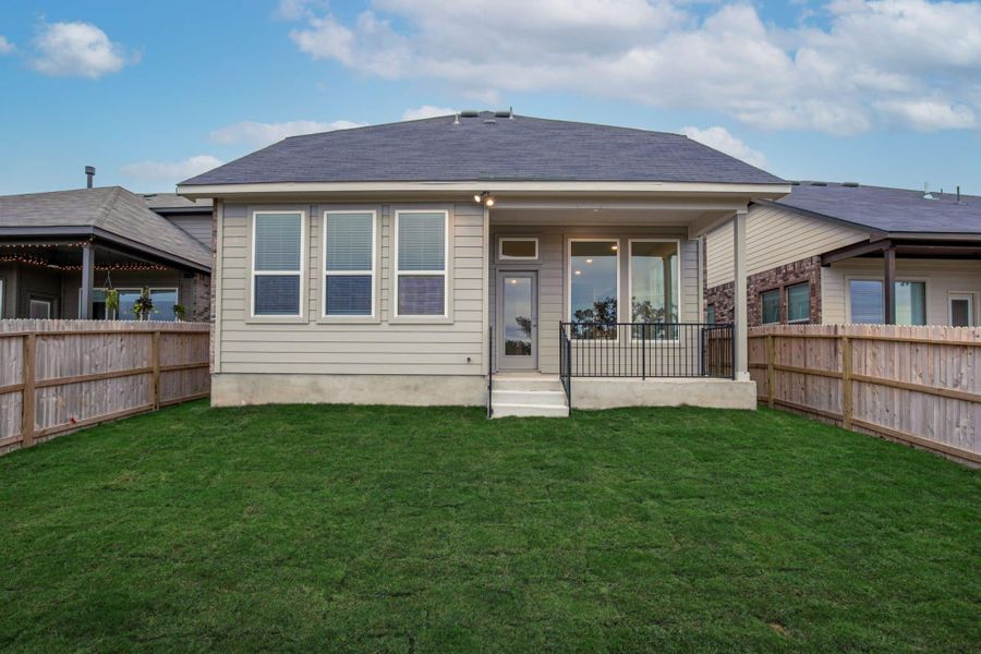 Representative exterior details of a home built from the Portofino by Chesmar Homes in Legacy at Lake Dunlap, New Braunfels (Image 2). Representative exterior details of a home built from the Portofino by Chesmar Homes in Legacy at Lake Dunlap, New Braunfels (Image 2).