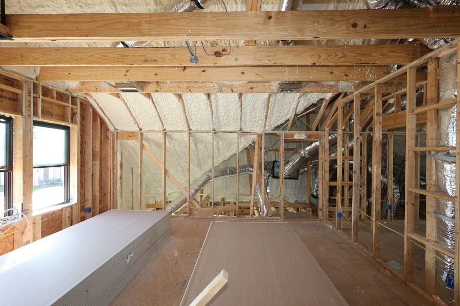 In-progress construction of a new home in Riceland - Enclave Row Collection, Mont Belvieu, TX (Image 9).