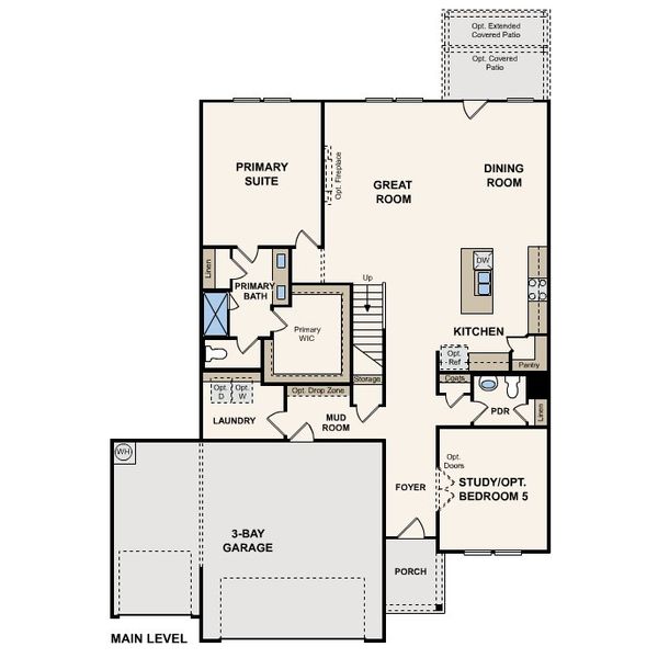 2D floor plan layout of this home in Overland Grove, Forney, TX (Image 3).
