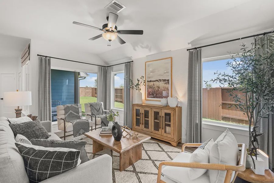 Representative furnished interior of a home built from the Countryside by Chesmar Homes in Meridiana Townhomes, Iowa Colony (Image 12).