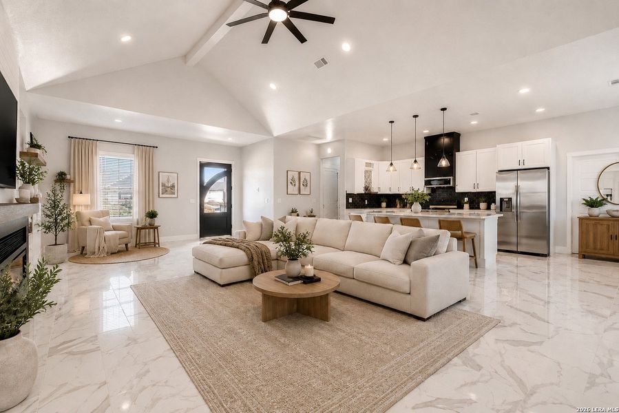 Furnished interior view inside a new home in , Atascosa (Image 14).