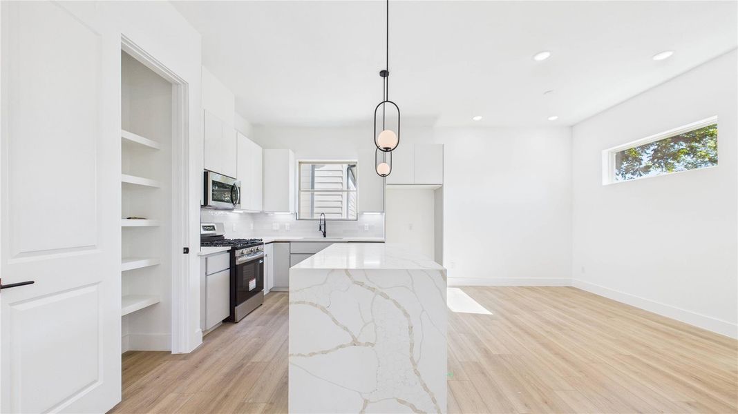 Spacious kitchen perfect for hosting