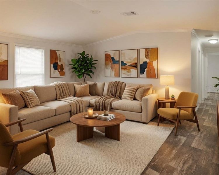 Furnished interior view inside a new home in , Lakeland (Image 8). Furnished interior view inside a new home in , Lakeland (Image 8).