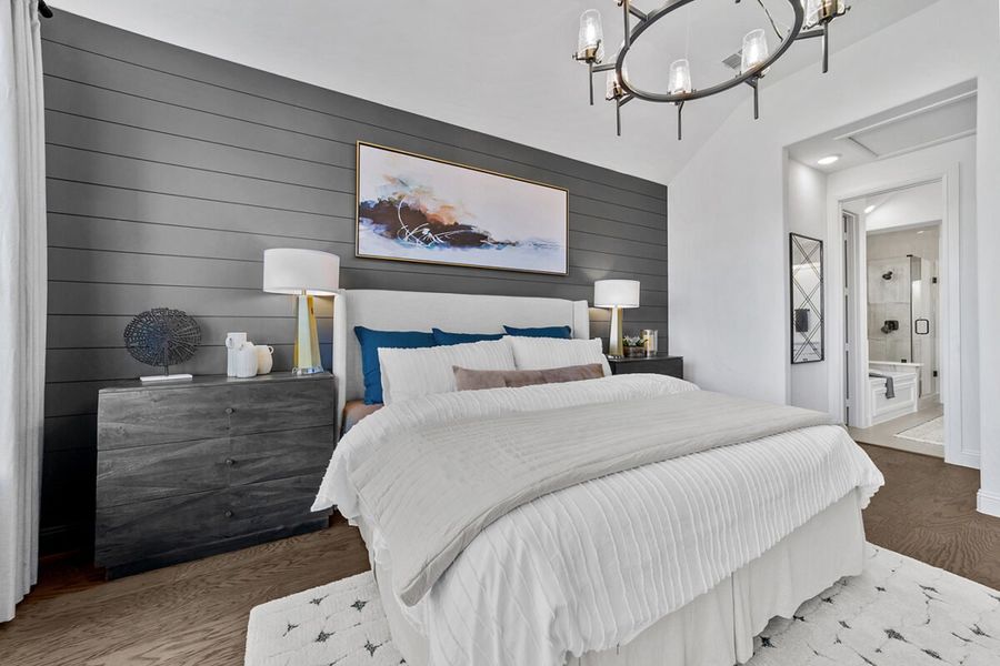 Representative furnished interior of a home built from the Rainer by Landon Homes in Lexington Frisco, Frisco (Image 9).